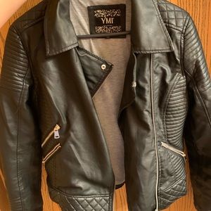 Black leather jacket